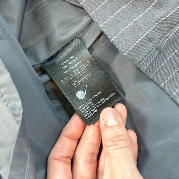 NWT Women Striped Grey Mini Skirt Blair Waldorf Monki US Sz-8 Casual Going Out - Picture 4 of 10